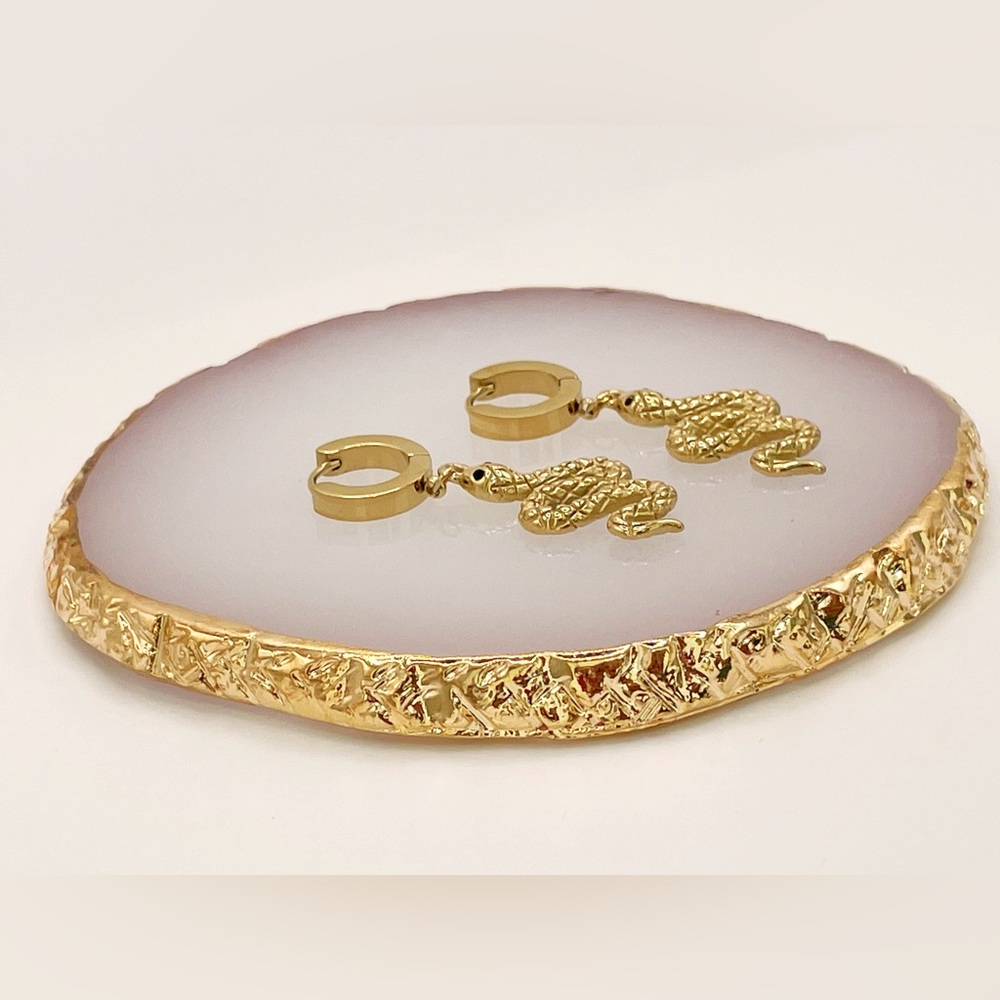 COPY - GLDN Snake Huggie Earrings